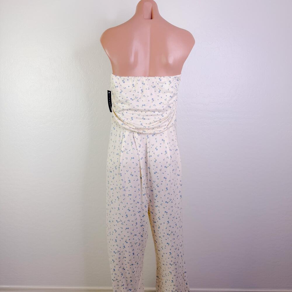 Butter Mom Ditsy Floral Tube Strapless Wide Leg Jersey Knit Jumpsuit Size 3X NWT - Picture 7 of 10